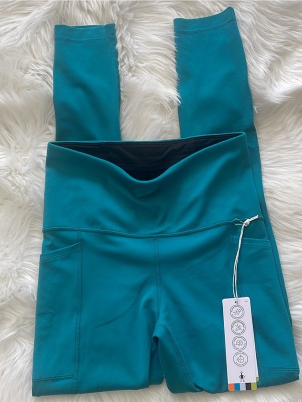 Smartwool Teal Performance Leggings with Pockets